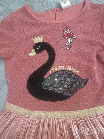Рокля за момиче Лебед + мини раничка , снимка 4 - Детски рокли и поли - 52577885
