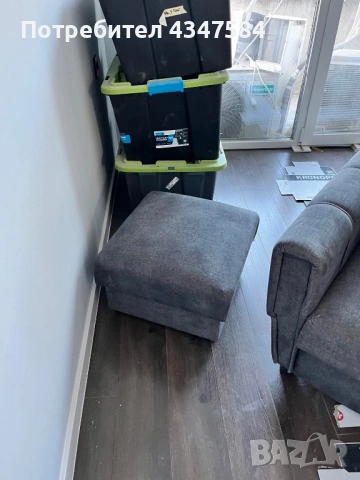 Диван-разтегателен, два фотьойла и табуретка , снимка 4 - Дивани и мека мебел - 53217256