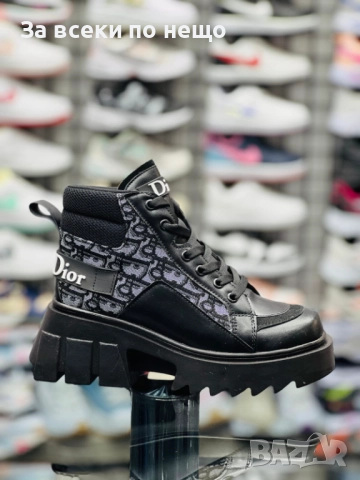 Black Weekend💯✅🖤 Christian Dior Дамски Черни Боти 40 номер Код A1192