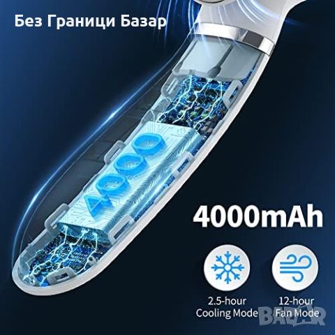 Нов Охлаждащ вентилатор за врат с акумулаторна батерия и USB зареждане, снимка 4 - Друга електроника - 46530891