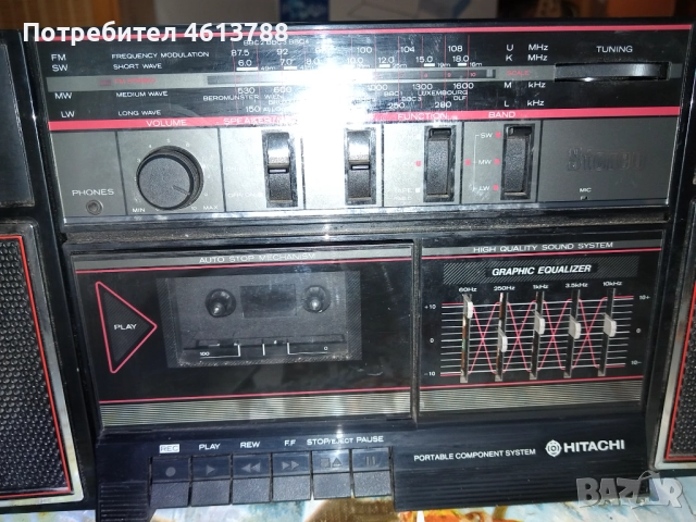 Касетофон Хитачи, снимка 6 - Радиокасетофони, транзистори - 52216241