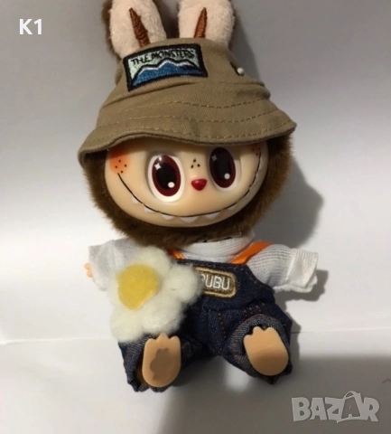 НОВО! Labubu с дрехи и шапка Fall in Wild 15см, Лабубу