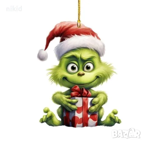 Гринч грийнч Grinch фигурка висулка акрил акрилна украса декорация коледна за елха и др, снимка 6 - Други - 48081018