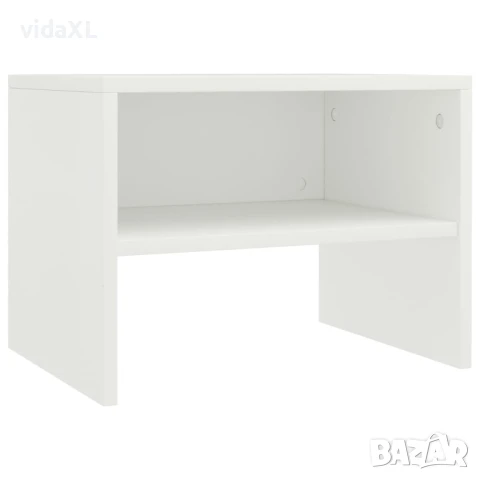 vidaXL Нощно шкафче, бяло, 40x30x30 см, инженерно дърво(SKU:800063), снимка 1