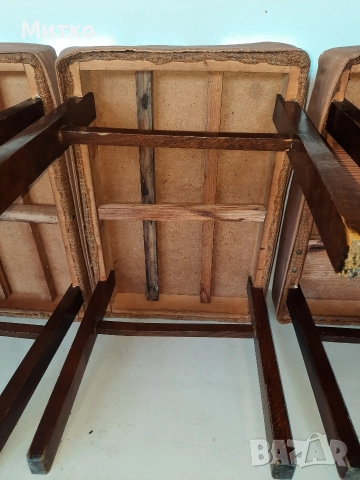 Дървени табуретки с мека тапицерия., снимка 8 - Дивани и мека мебел - 52935371