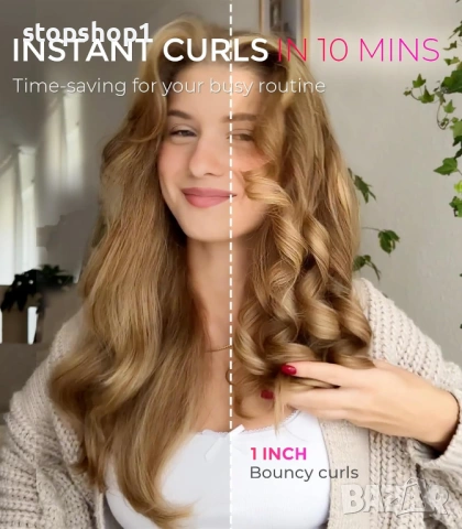 TYMO CURLPRO Автоматична въртяща се маша - Маша за коса Beach Waves, Преносима маша за коса, 500 мил, снимка 8 - Маши за коса - 54079657