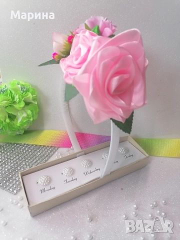 Китка за глава,вариант 15, снимка 12 - Шноли, диадеми, ленти - 51504208