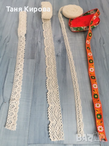 Плетена памучна дантела , снимка 2 - Антикварни и старинни предмети - 53916182
