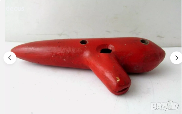 Оригинална глазирана керамика, керамична окарина, флейта, снимка 2 - Антикварни и старинни предмети - 51456753