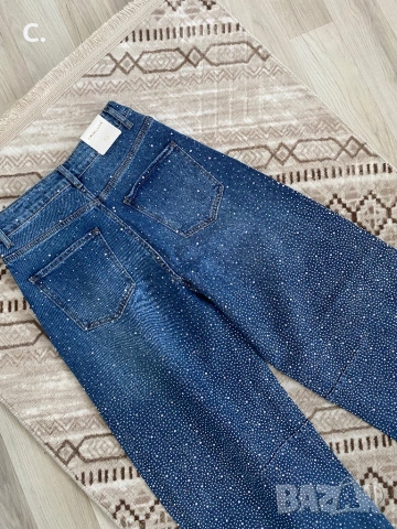 Дамски дънки с камъни, снимка 3 - Дънки - 53664399