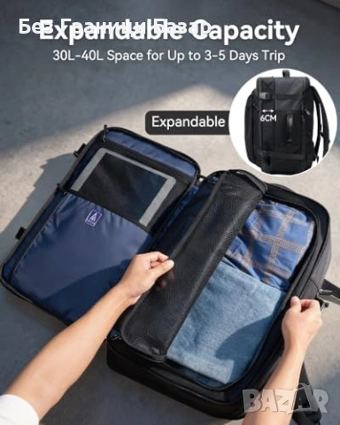 Нова Бизнес туристическа раница 40L за лаптоп 17.3'' пътуване работа, снимка 2 - Раници - 53835602