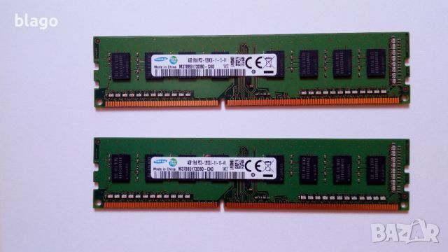 RAM памет SAMSUNG DDR3 1600GHR 2X4GB, снимка 1 - RAM памет - 46672667