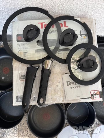 Комплект 13 Части Съдове за Готвене Tefal Ingenio - Тенджери, Тигани, Касероли с Капаци!, снимка 7 - Съдове за готвене - 51435378