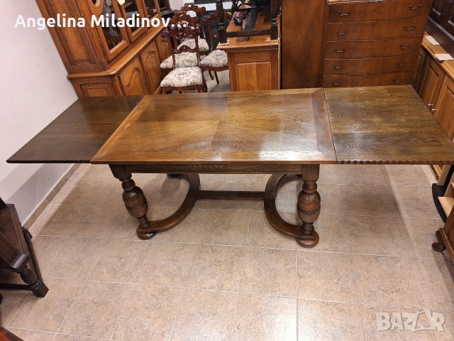 УНИКАТ! Маса за трапезария с богата дърворезба , снимка 10 - Маси - 53773191