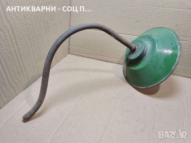 Стара Соц Българска Емайлирана Улична Лампа. / НОМЕР 1611., снимка 3 - Антикварни и старинни предмети - 53670606