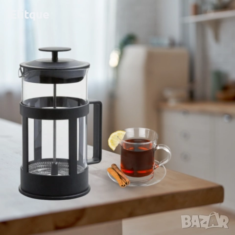 Френска преса за чай и кафе, 350мл/600мл., Стъкло с пластмасова основа, снимка 2 - Други - 52818871