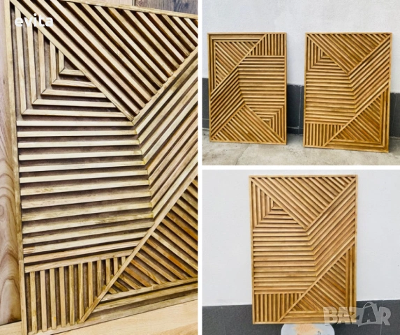 🌿 Ръчно изработено дървено пано за стена, артистичен интериорен акцент, снимка 9 - Декорация за дома - 35723236