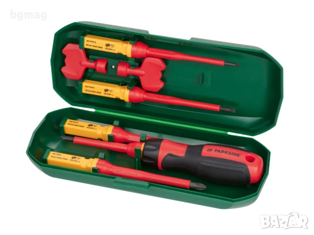 PARKSIDE комплект 1000V VDE отвертка-държач и накрайници