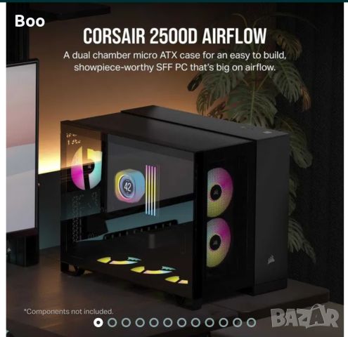 Компютърна Кутия Corsair 2500 AIRFLOW BLACK + Case Panel Kit, снимка 1 - Други - 46130857