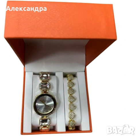 Разкошни дамски комплекти – часовник и гривна, снимка 2 - Дамски - 53576323