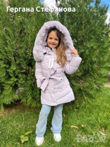 Дебело зимно яке Цвят люляк Размери -4г.6г.8г.10г.12г. Цена-59 лв, снимка 2 - Детски якета и елеци - 52032843