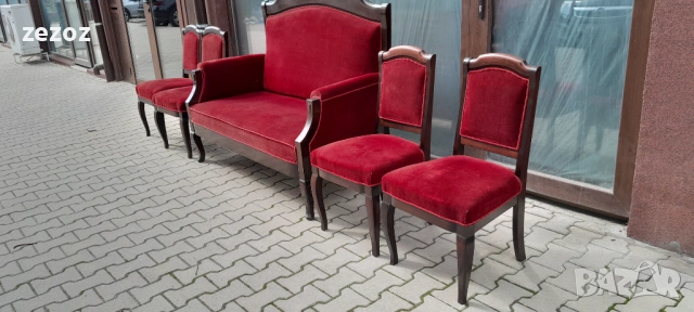 Канапе и столове ретро , снимка 2 - Дивани и мека мебел - 53354198