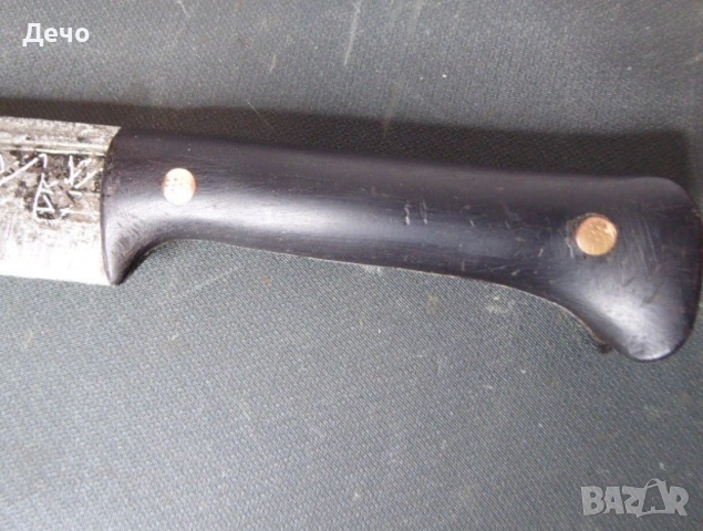 32см Стар Автентичен дамасково острие нож със Звездата на Давид и Сребърен Филигран Каракулак, снимка 5 - Антикварни и старинни предмети - 53657993