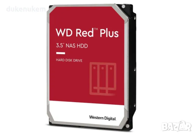 НОВ! HDD 2TB Western Digital Red Plus NAS SATA 5400rpm 64MB твърд диск, снимка 1 - Твърди дискове - 47223678