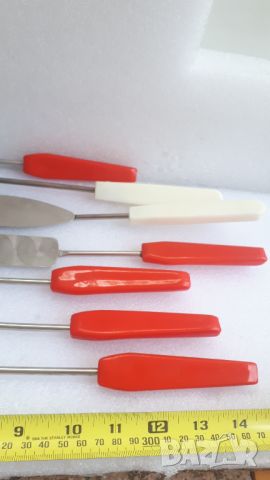 Лот метални кухненски прибори за готвене, червени и бели, снимка 6 - Прибори за хранене, готвене и сервиране - 45761139