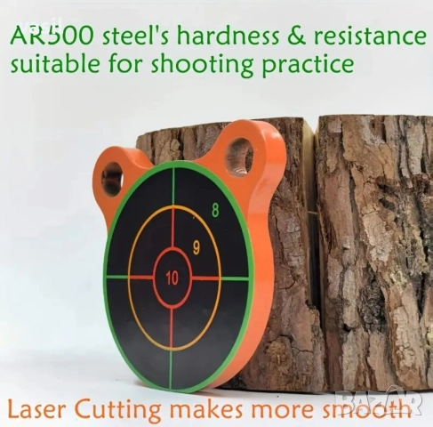 AR500 стоманена мишена – Gong Target 5 см / 6 мм, снимка 2 - Оборудване и аксесоари за оръжия - 52787522