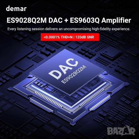 MECHEN AP10 USB C към AUX усилвател за слушалки DAC адаптер 3.5/4.4 мм, снимка 4 - Ресийвъри, усилватели, смесителни пултове - 54216659