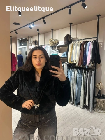 пухено късо палто , снимка 6 - Палта, манта - 52259827