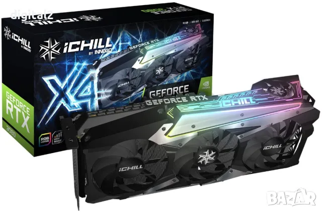 Inno3D Nvidia GeForce RTX 3080 10GB ICHILL X3,12м Гаранция, снимка 5 - Видеокарти - 49419488