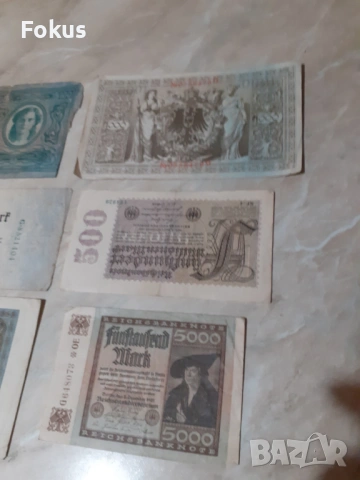 Лот 4 - Райхс марки, Дойче марки банкнота, марка - 6 бр., снимка 3 - Антикварни и старинни предмети - 53938618