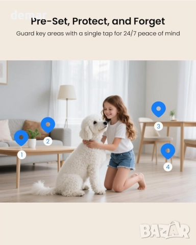 AKINGUAR 4K 8MP Безжична вътрешна камера, 2.4G/5GHz WiFi, 64GB карта, снимка 7 - IP камери - 51766588