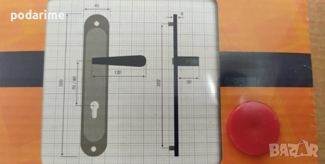 Дръжка - топка/топка - активни, 70 мм, черни, снимка 3 - Входни врати - 51484168