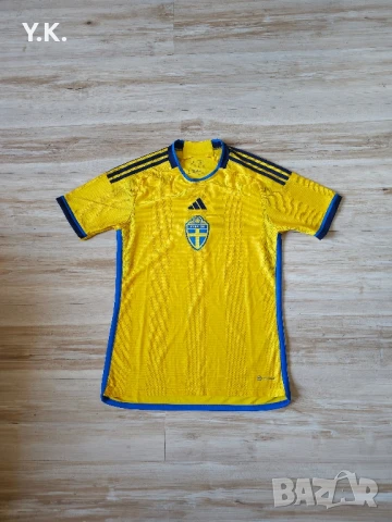 Оригинална мъжка тениска Adidas AeroReady x Sweden National Football Team / Season 22 (Home)