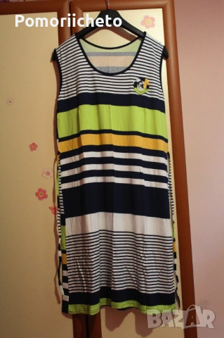 Нова лятна и красива рокля на райета, с дебели презрамки, снимка 4 - Рокли - 54127536