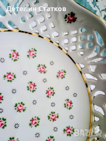 Порцеланова чиния/купа на столче, снимка 8 - Сервизи - 54121079