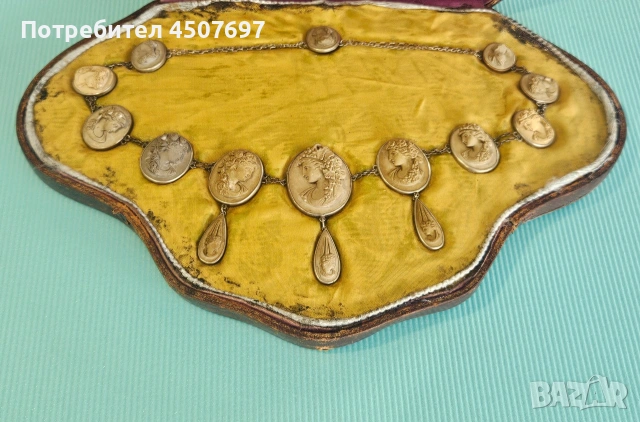 Викторианско колие от лава камея., снимка 7 - Колиета, медальони, синджири - 53859009