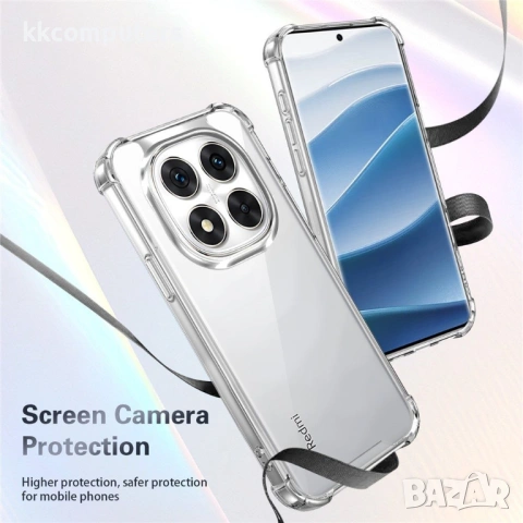 Прозрачен Калъф за Xiaomi Poco X7 5G - PC + TPU, 1.5mm Дебелина, Подсилени Ъгли с Airbag, 2.0mm Защи, снимка 2 - Калъфи, кейсове - 53563723