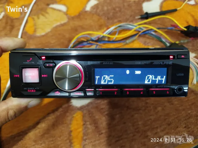 ✅ Alpine CDE-174BT CD/USB/MP3 плейър с Bluetooth, снимка 7 - Радиокасетофони, транзистори - 47245692