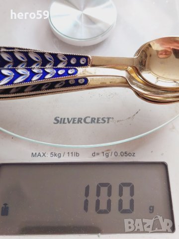 СССР-сребърни лъжички с клетъчен горещ емайл,сребро проба 916, снимка 12 - Прибори за хранене, готвене и сервиране - 45147809