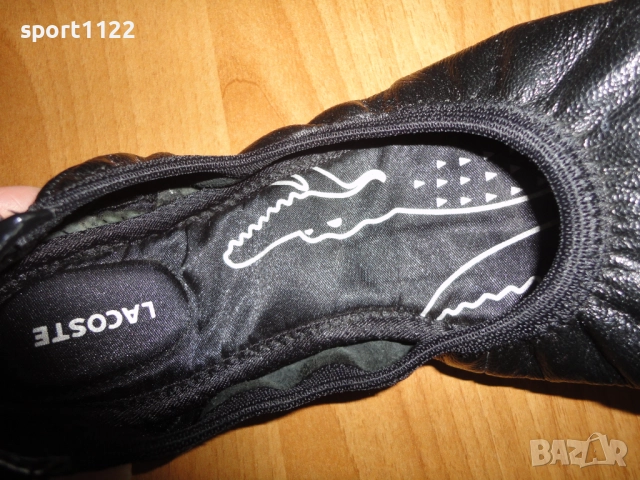 N37 Lacoste/естествена кожа/дамски балеринки, снимка 3 - Дамски ежедневни обувки - 52144015