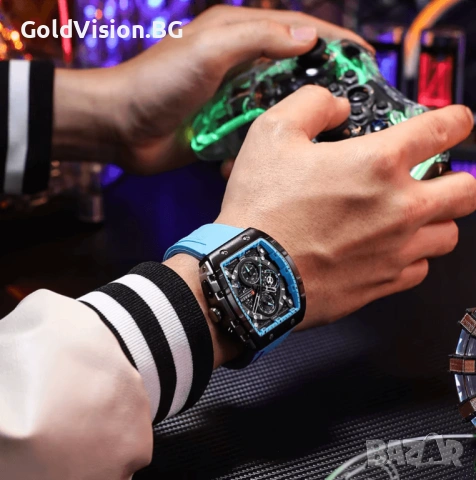 CURREN Lake Blue – спортно-елегантен хронограф, снимка 2 - Мъжки - 54247476