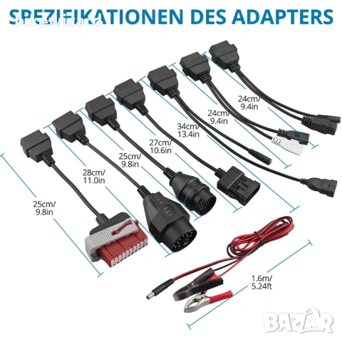 AUTOUTLET Диагностичен адаптер OBD2 от 8 части – Универсални НОВИ, снимка 2 - Части - 53718847
