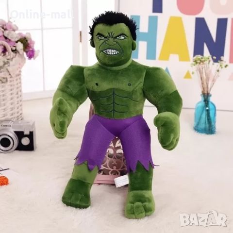 Голяма плюшена играчка Хълк, Плюшен Hulk 60см, снимка 4 - Плюшени играчки - 46730022