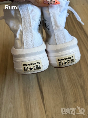 Оригинални бели кецове CONVERSE Chuck Taylor All Star Move ! 36,5 н, снимка 12 - Кецове - 38484695