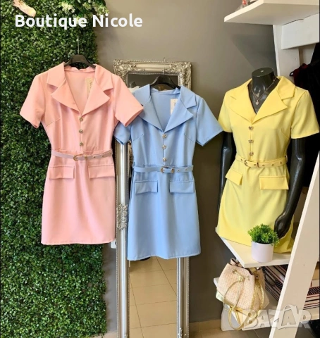 Къси елегантни рокли с коланче  , снимка 4 - Рокли - 53714063