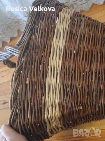 Голяма ръчно плетена кошница , снимка 8 - Декорация за дома - 53868796